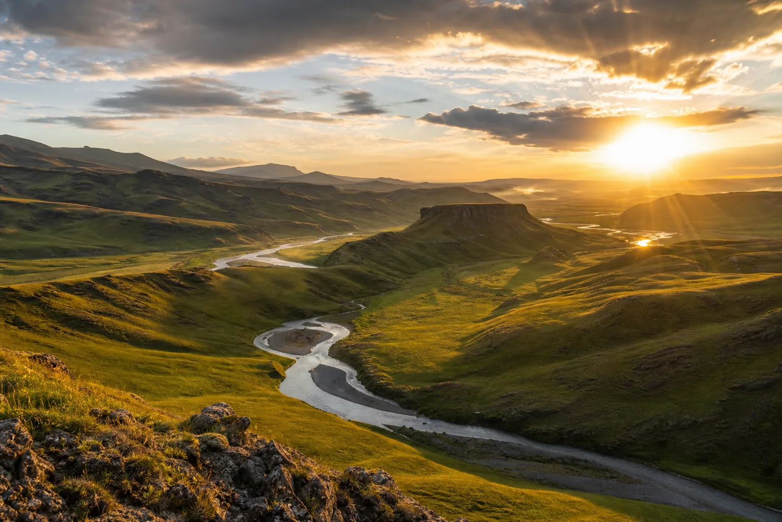 Golden-hour landscape